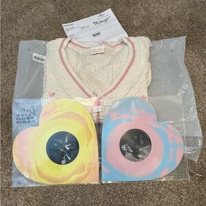 Taylor Swift Lover (Live From Paris) Heart Shaped Vinyl 2025 & Lover Cardigan